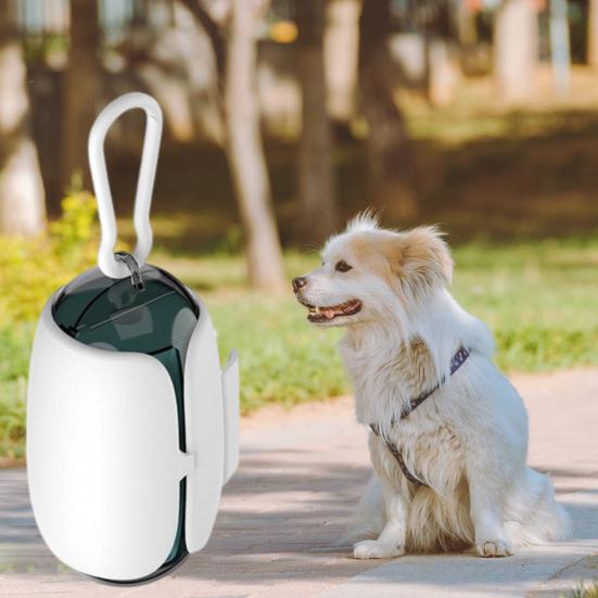 Waste Bag Dispenser with Hook Handle Reusable Portable Pet Pick Up Poop Bag Holder Dog Accessories