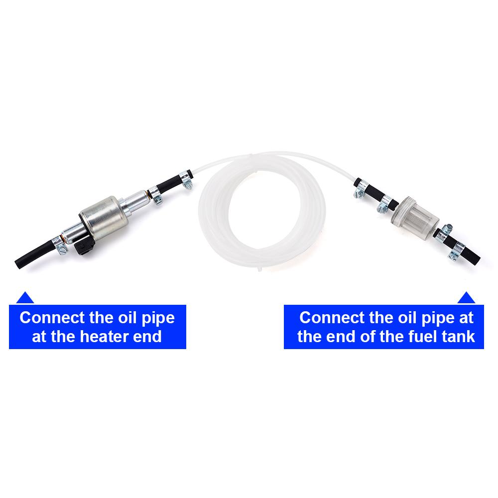 4M Fuel Tank Standpipe Kit Replaceable Parking Heater Fuel Line Kit for Eberspacher/ Webasto Heater Diesel Hose Clip