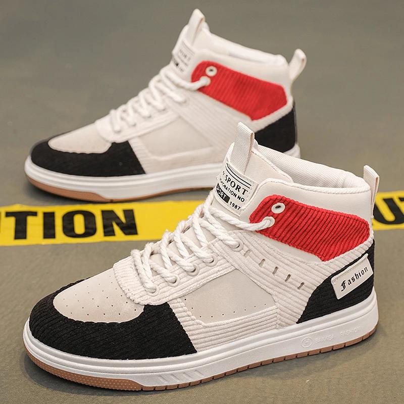 

Мужская спортивная обувь с толстым верхом и высоким берцем, новинка 2024 года, парусиновые туфли для сноубординга, мужская обувь для отдыха и фитнеса, вулканизированная обувь, размер 39-44, парусиновые туфли 39