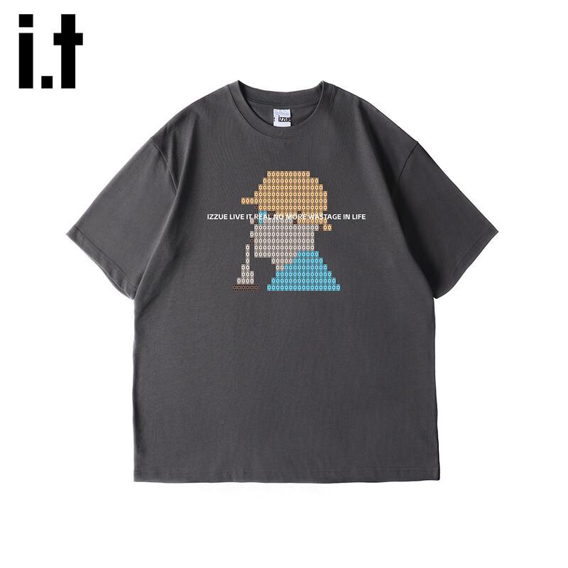 Izzue:it Men s Loose Fit Printed Round Neck T-Shirt L