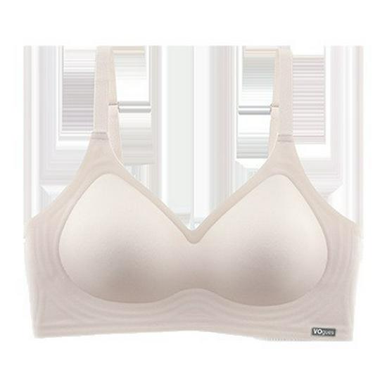 Breathable Soft Support Bra for Small Breasts - No Underwire, with Side Gathering and Jelly Strips for Lift