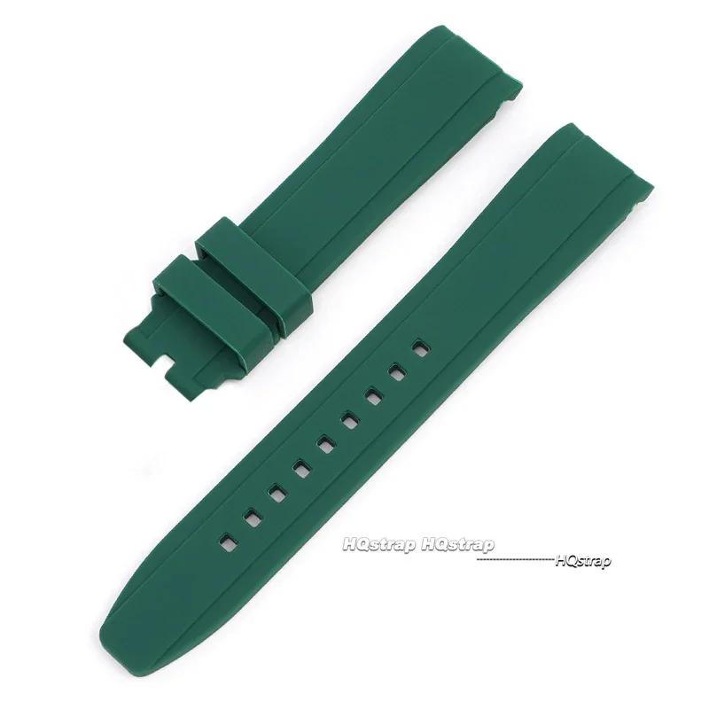 Curved End Rubber Silicone Strap for Citizen Watch Bracelet for Swatch Soft Waterproof Watchband for Rolex 20mm 22mm Wristband