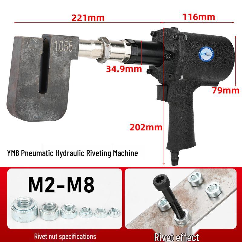 Double Bar Hydraulic Pneumatic Riveting Nut Gun