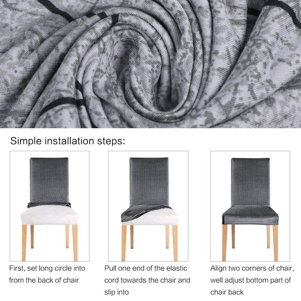 Elastic Dining Chair Cover Home Wedding Chair Cushion Removable Slipcovers Protector Anti -Dust Furniture Decor For Banquet Party