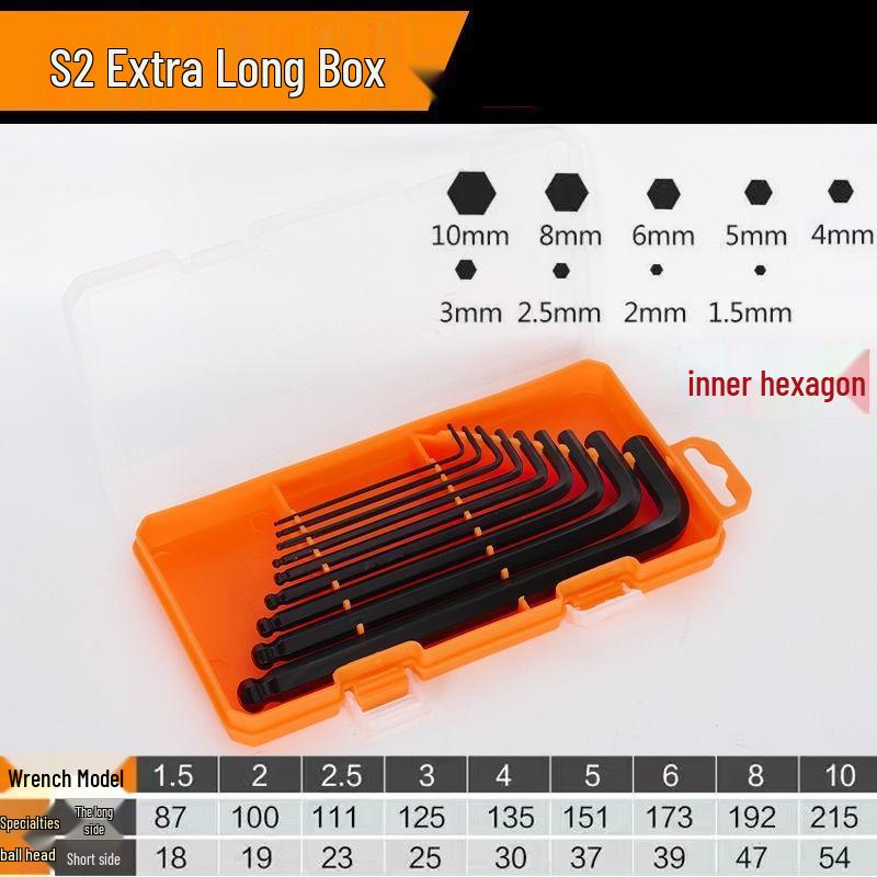 S2 Alloy Torx Hex Wrench Set - Six-Point Star Screwdrivers