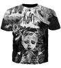 Rock Korn Graficzny T-shirt Męski Druk 3D Mężczyźni Kobiety Hip Hop Trend Krótki Rękaw Koszulka Y2k Top Oversize Streetwear Koszulka Cosplay