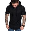 Men's Solid Color Hooded Summer Sports T-Shirt