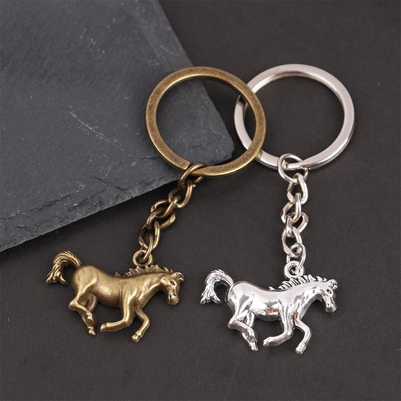 Animal Keychain Vintage Horse Pendant Keyring Bag Accessories Keychain Pendant