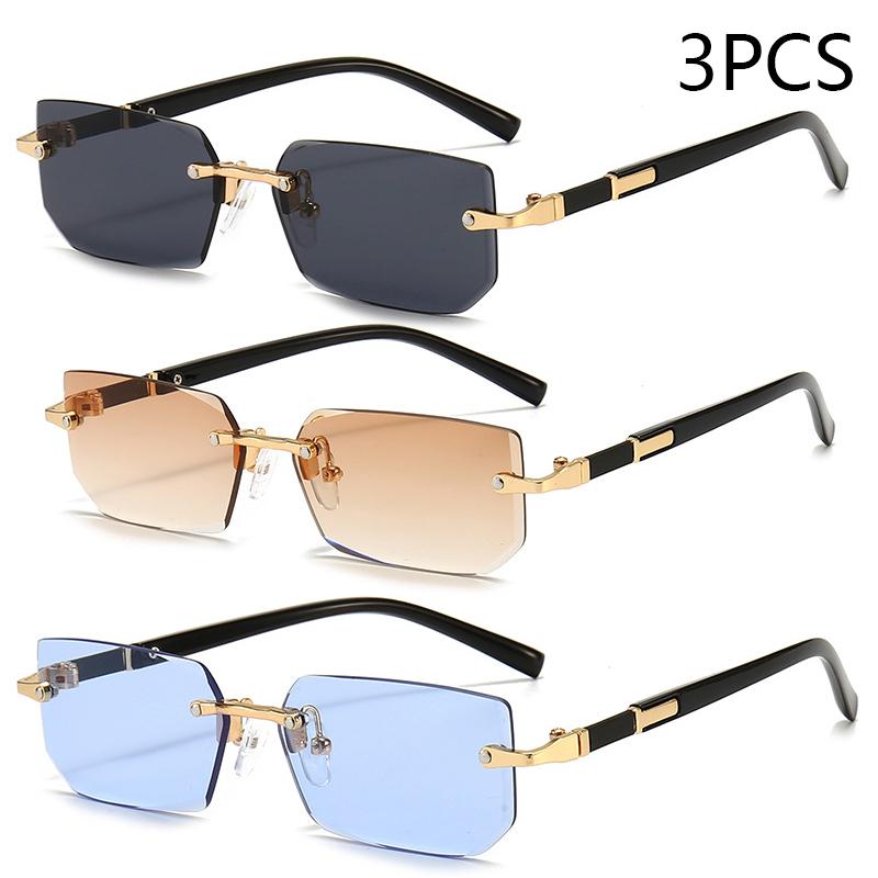 New Rimless Fashion Sunglasses Personality Jelly Shades Men And Womean Sunglasses