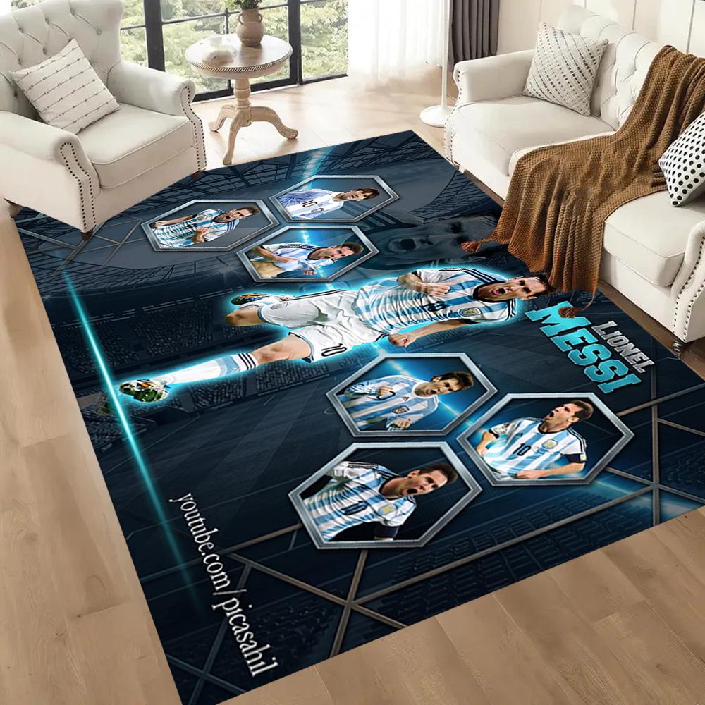 Messi 41 Floor Mat Design for Playrooms Game Room Study room Living Rooms Anti-slip Rug Anime Office Decor