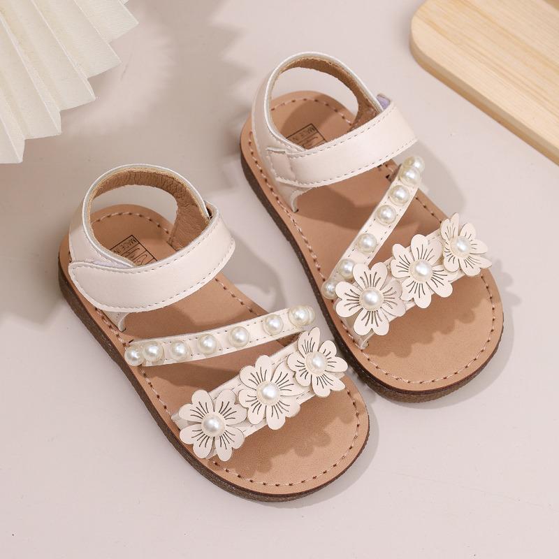 New Arrival Elegant Girls' Floral Princess Style Sandals Soft-Sole Sweet & Stylish Shoes for Toddlers Casual Kids Shoes Cute Girls Shoes