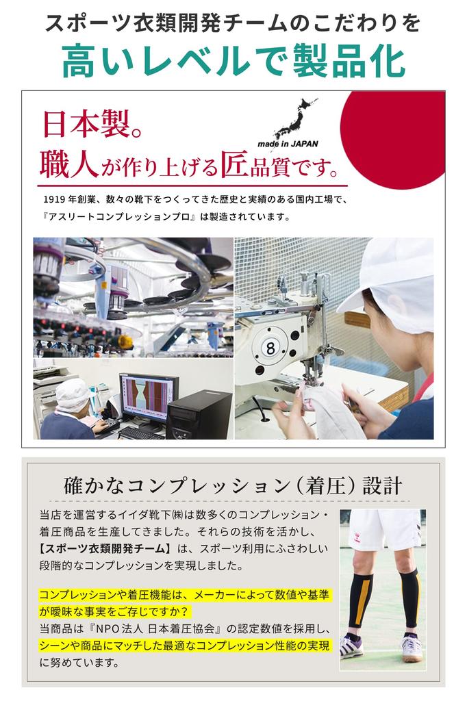 Lantage Athlete Kompressions-PRO Wadenstützen der Größe Hergestellt in Wade IF6142 (Paar 2) (Blau, M), Japan, Gamaschen für Damen/Herren,