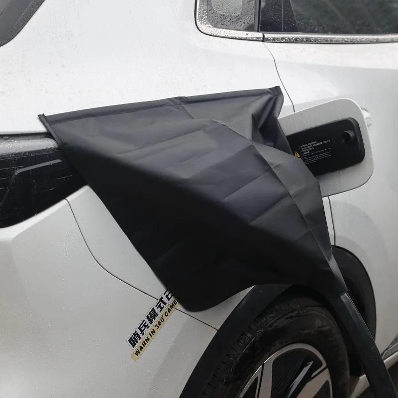 Balck Charger Cover Waterproof Charging Port Cover Rain Plug Protection for All-Weather UV Snow Vehicle Station Rain Shield
