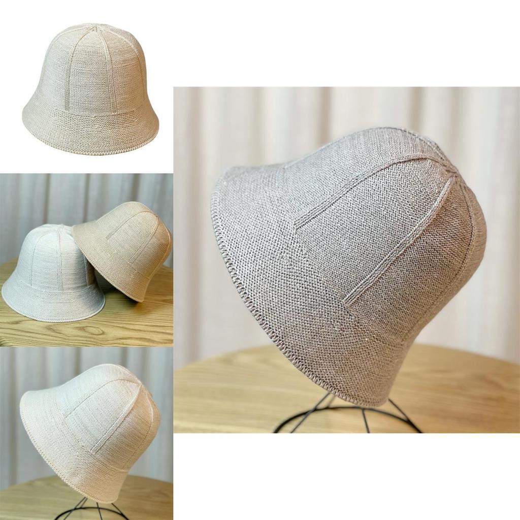 Summer Ice Silk Bucket Fisherman Hat Women Sun Protection Sun Hat Big Head Circumference Ins Trendy Women's New 2023