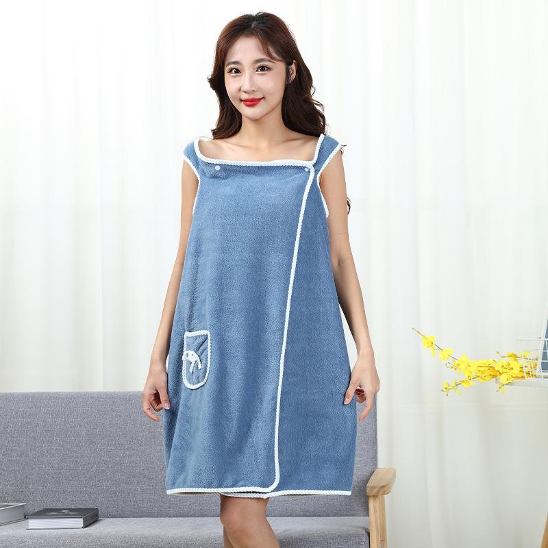 Bathroom Wearable Bathrobe Towel Dress Women Shower Female Soft Bath Towel For Adults Lady Home Textiles Bath And Sauna Towels