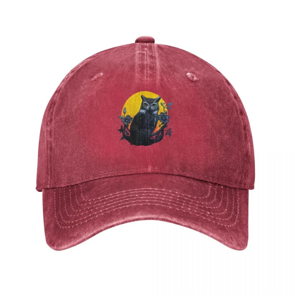 Owl fool moon fairy flowers tshirt Women Baseball Cap hiking hat Anime Hat Ball Cap fun hats Unisex Womens