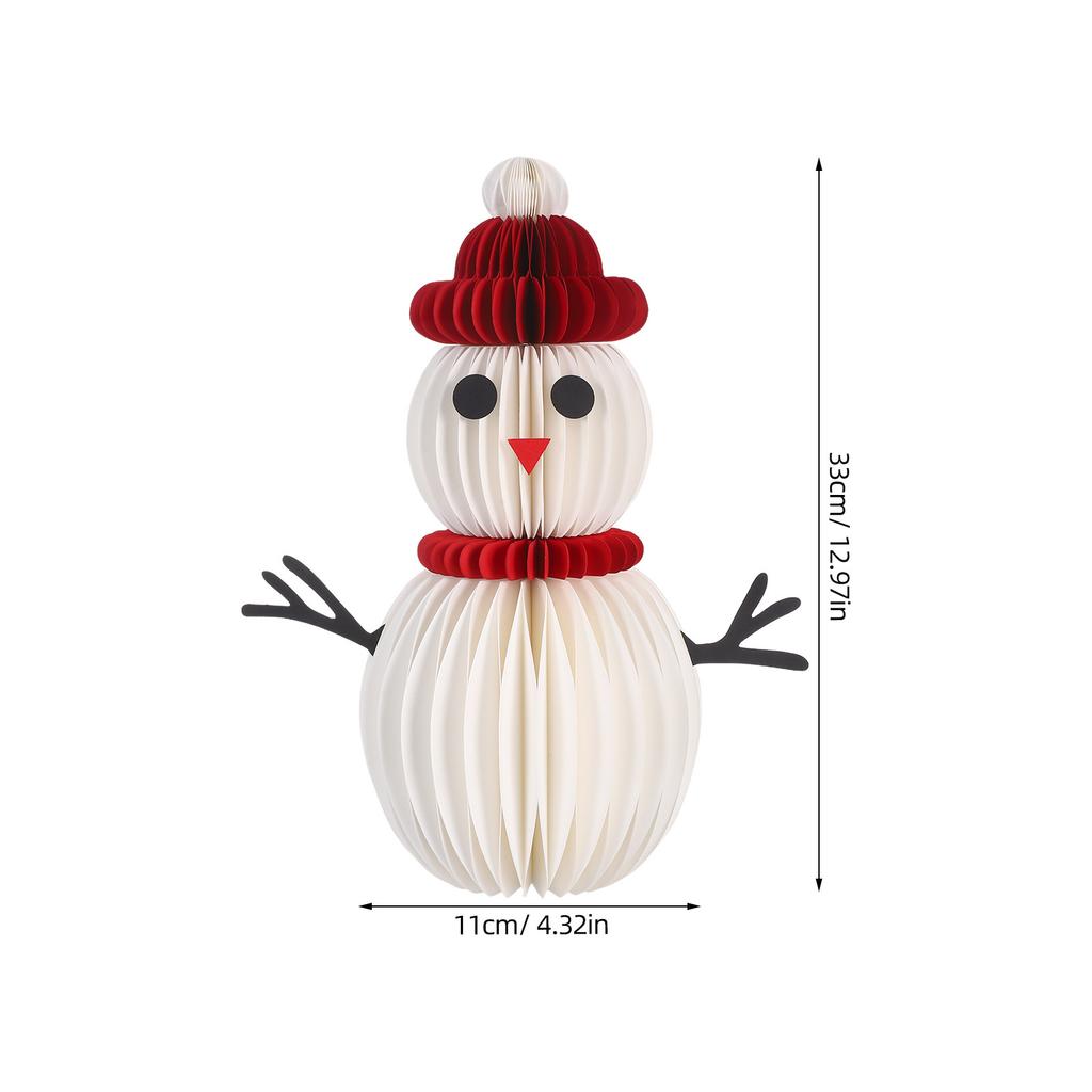 Weihnachts-Schneemann-Dekoration Waben-Tischmittelstück Für Feiertagsparty Indoor-Tischdekoration Winter-Hausparty-Zubehör