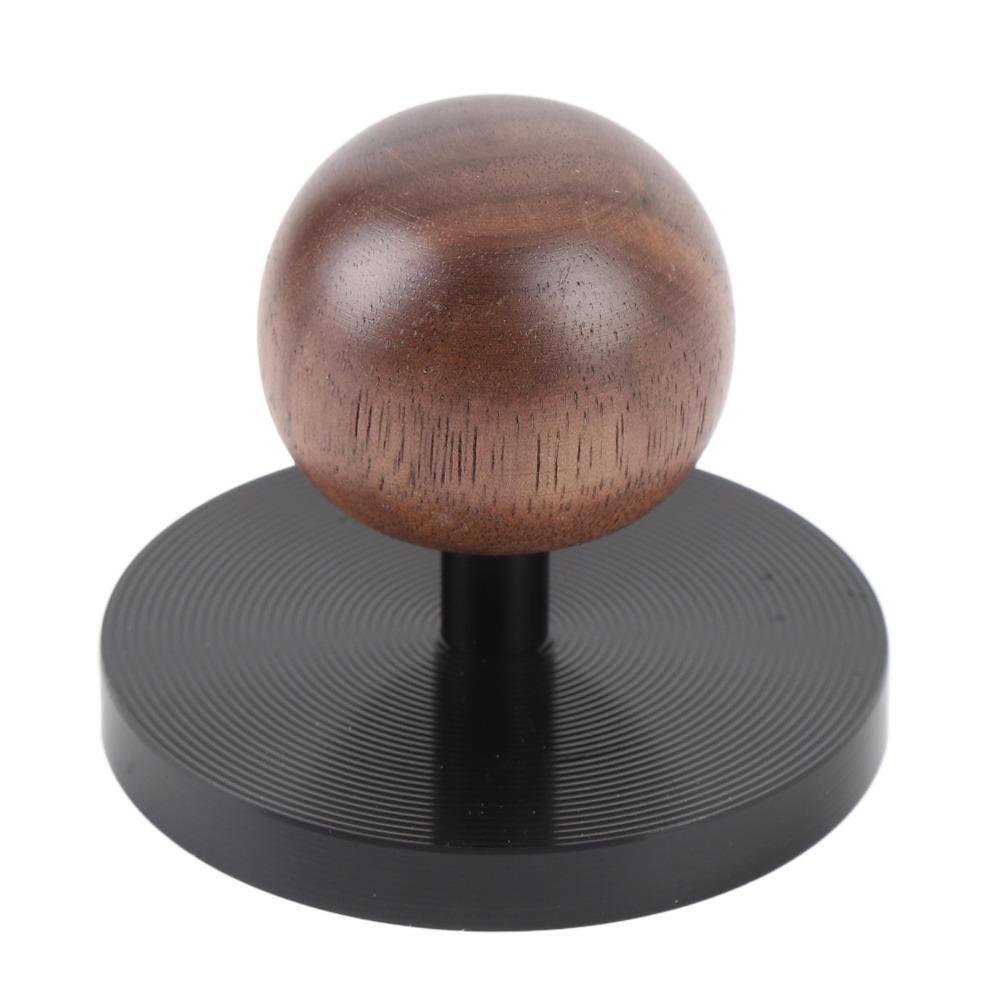 Spherical Wooden Handle Coffee Tamper Aluminum Alloy Coffee Tamping Tool  Coffee Making