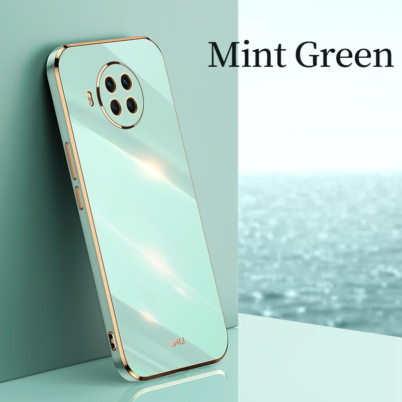 Pokovovaný štvorcový držiak na prsteň Puzdro na telefón Pre Xiaomi Mi 10t Lite 5G 10 T 10tlite Xiomi Mi10t Pro Luxusný mäkký silikónový kryt so stojanom