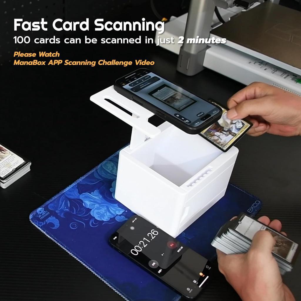 Foldable Card Scanner Stand for MTG Card Slinger for Fast Scan & Price Check Trading Card Scanner Holder Fits for ManaBox App
