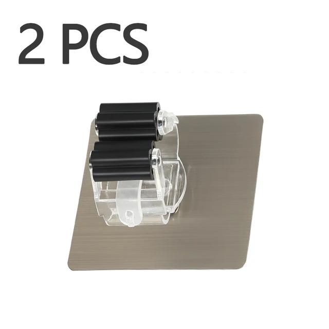 

New 2/4pcs Adhesive Multi-Purpose Hooks Wall Mounted Mop Organizer Holder RackBrush Broom Hanger Hook Kitchen bathroom Strong Ho