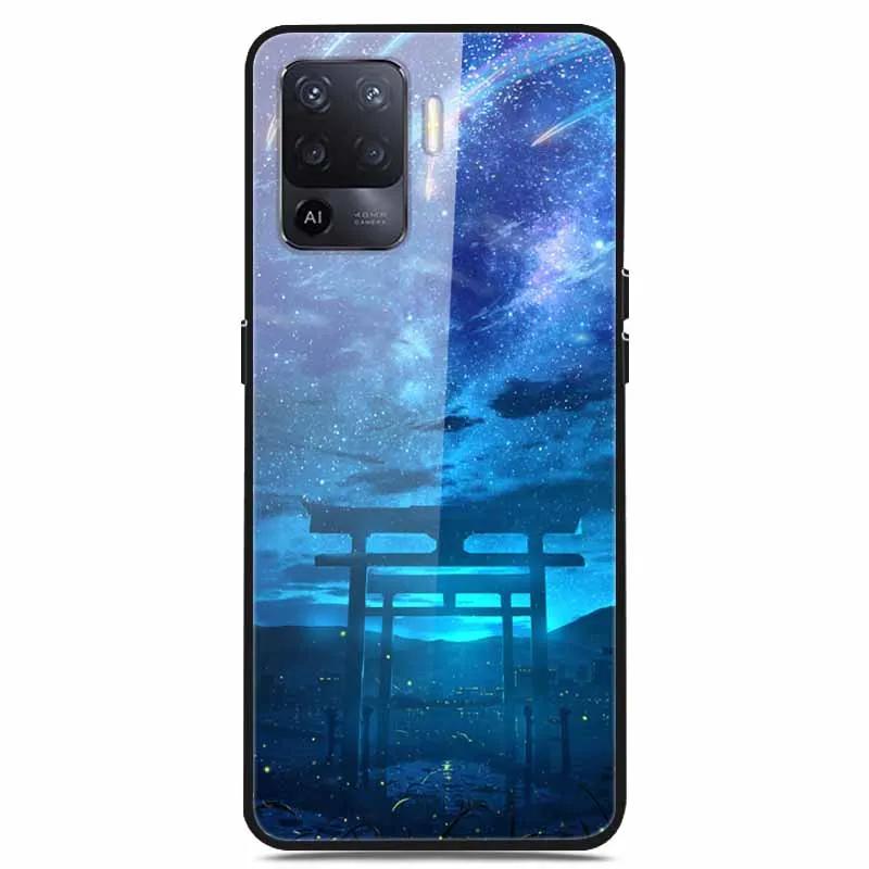For OPPO Reno 5 Lite Case Luxury Tempered Glass Bumper for OppoA94 4G Phone Cover For OPPO A94 4G/ Reno5 Lite Glass Coque A94 4G