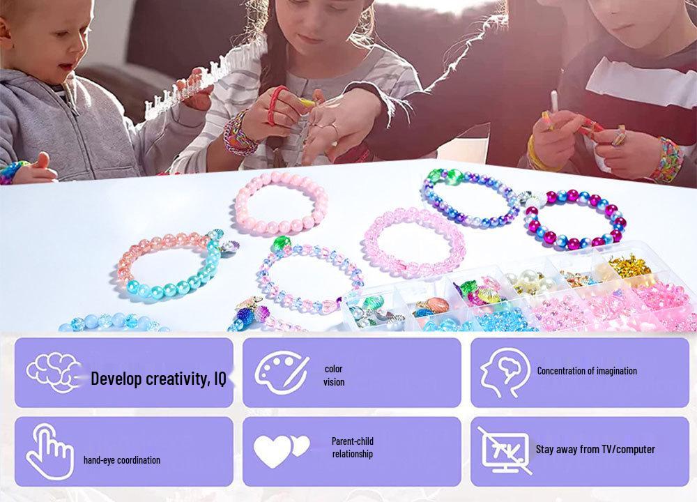Acryl 24-Fächer Perlen-Set für DIY Armband und Schmuckherstellung