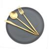4 Pcs/Set Pure Matte Gold Dinnerware Knife 410 Stainless Steel Western Cutlery Durable Kitchen Food Tableware Dinner Set