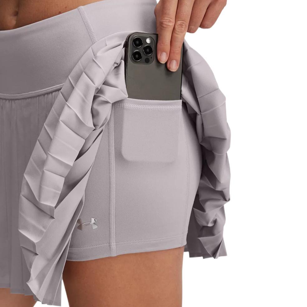 Under Armour Fustă-pantaloni sport la modă, versatilă, confortabilă, clasică, casual, fuste pentru femei, gri-auroră-roz 1390157-009