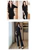 Women's Professional Suit Set: High-End Black Formal Wear for Interviews and Office