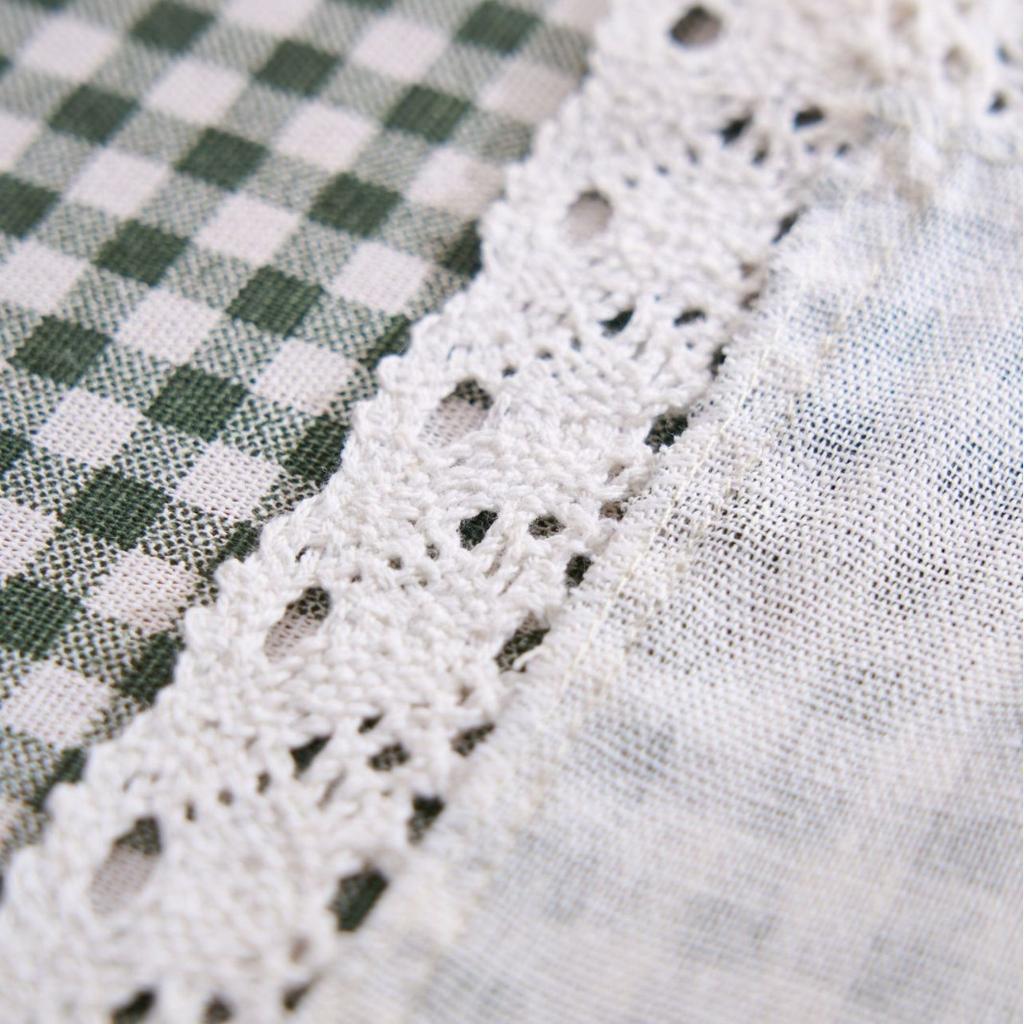 Plaid Print Small Fresh Pastoral Tablecloth Tablecloth Household Cover Towel Lace