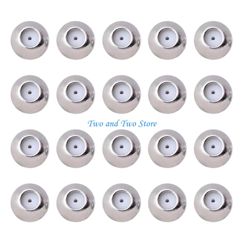 HX6F Pack of 20 Earring Backs Safety Clutches Earring Plugs Locking Earring Backs 3mm