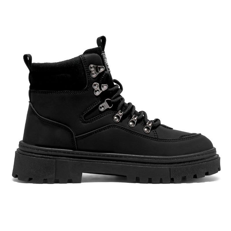 Autumn and winter new high-top Martin boots men's fashion leather tooling boots versatile men's shoes trendy boots