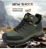 Męskie wodoodporne, antypoślizgowe zimowe buty trekkingowe - wysokie, pogrubione buty śnieżne
