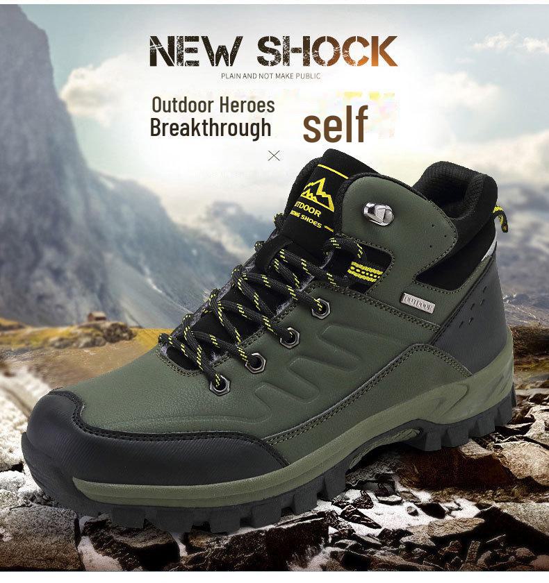 Wasserdichte, rutschfeste Winterwanderstiefel für Herren - Hohe, verdickte Schneeschuhe