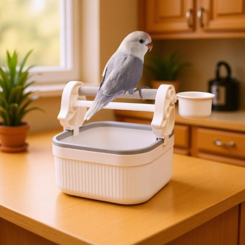 Anti-Splash Design Parrot Potty Training Platform Pet Bird Perching Stand  Relieve Boredom