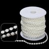 Imitation Pearls String Beads Chain for Art Craft 25M Artificial Pearls Beads Chain for Bridals Dress Wedding Decoration