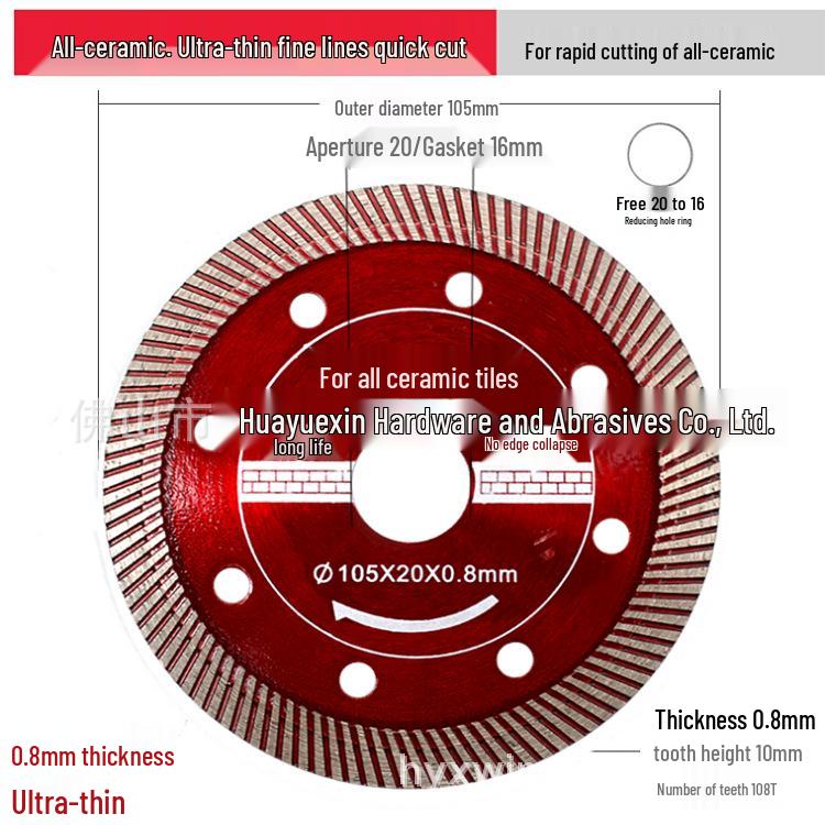 105mm Ultra-Thin Diamond Saw Blade for Tile, Marble, and Ceramic Cutting