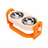   Elevated Cat Bowl with Stainless Steel Double Bowls Anti Spill Raised Pet Food Bowl for Cats Dogs