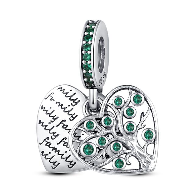 925 Sterling Silver Green Series Cactus Avocado Clover Pendant Diy Charm Beads Fit Original Bracelet Women Jewelry Gift