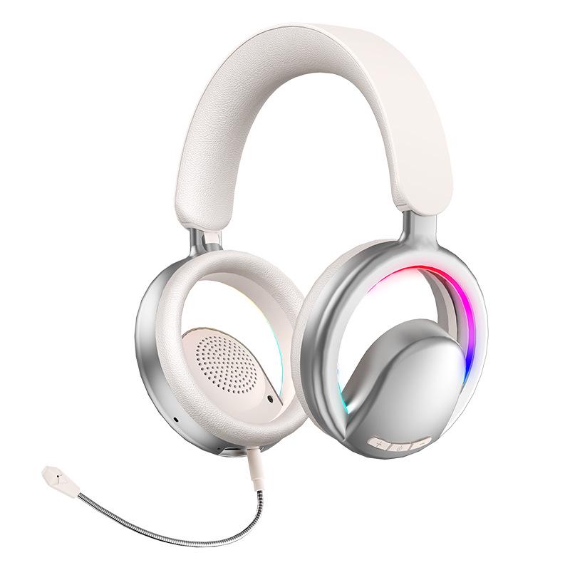 

B16 Wireless Over-Ear Bluetooth Noise-Canceling Headphones with Heavy Bass and Foldable Mic for Gaming білий