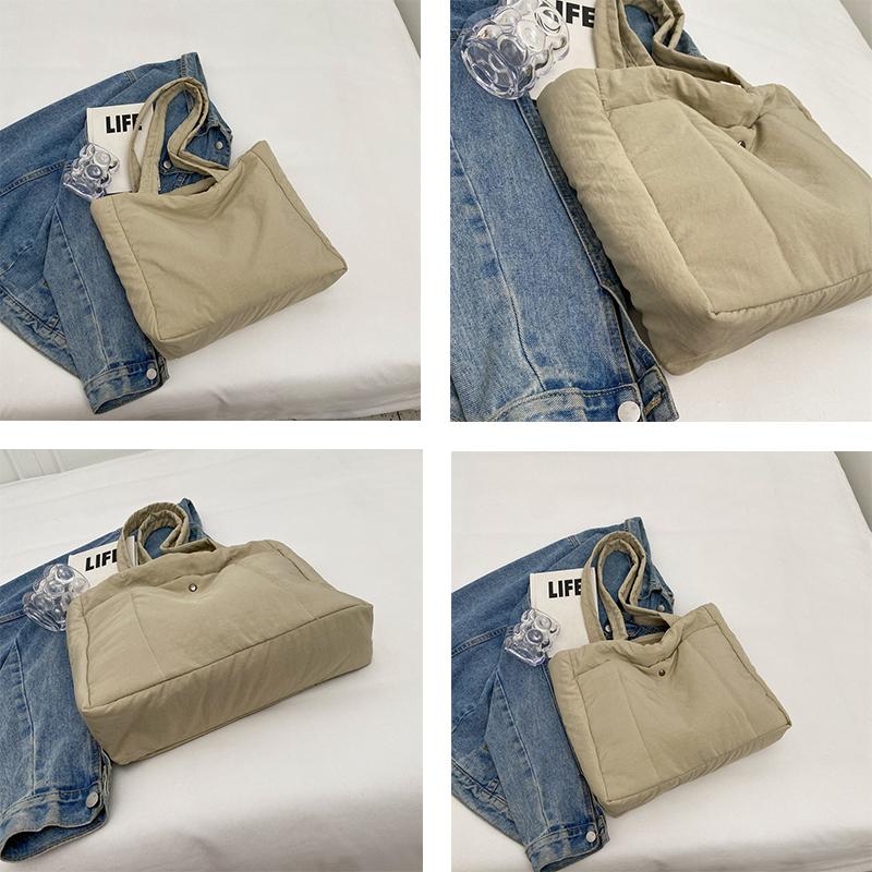 Shoulder Bag For Women Solid Color Soft Cloth Large Capacity Female Handbags Tote Bags