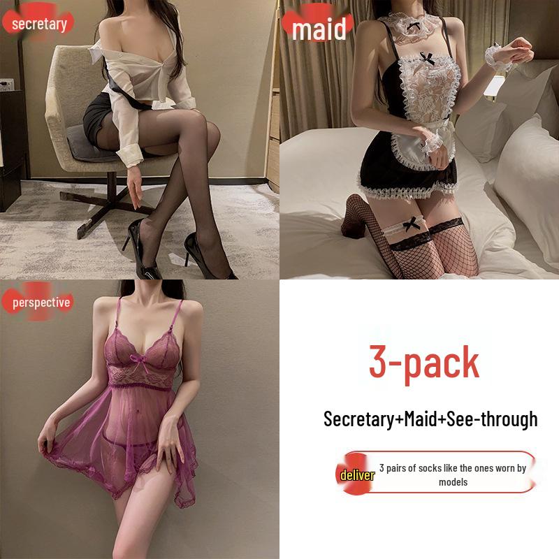 Quick Release Sexy Lingerie: Passionate Autumn/Winter Bedroom Fun & Trendy Bedtime Uniform Temptation for Women
