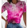 Women Summer T Shirt Trend Print Retro Fashion Short Sleeve Tees Casual   Printed  Tops