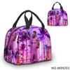 Insulated Lunch Bag Kids Students Adults Portable Food Carrier With Ice Pack Compartment Oxford Fabric Modern Minimalist