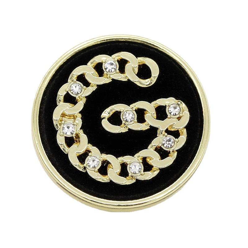 6Pcs Luxurious Design Inlaid With Rhinestones Metal  Button For Clothing Coat Skirt Clothing Accessory High Qulity Glod Black