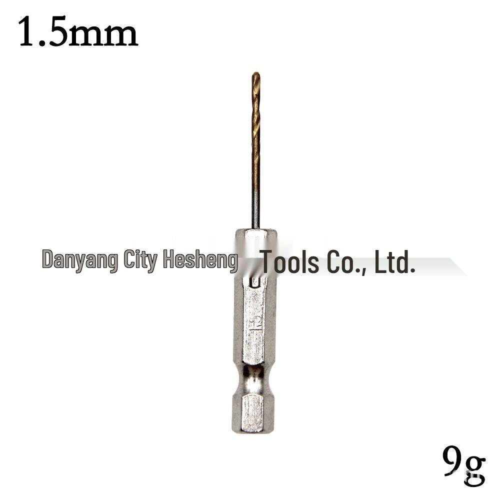 13PC Hexagonal Handle Titanium-Plated Twist Drill Bit Set (1.5-6.5mm) for Electric Drills and Screwdrivers