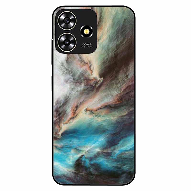 For ZTE Blade A73 4G Case 6.6'' Para Silicone Soft Cool Print Marble Phone Cover for ZTE BladeA73 A 73 4G Shockproof TPU Bags