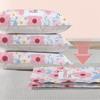 Sac de rangement sous vide en tissu à imprimé floral Sac de rangement étanche Sac de compression pour couette Rangement domestique