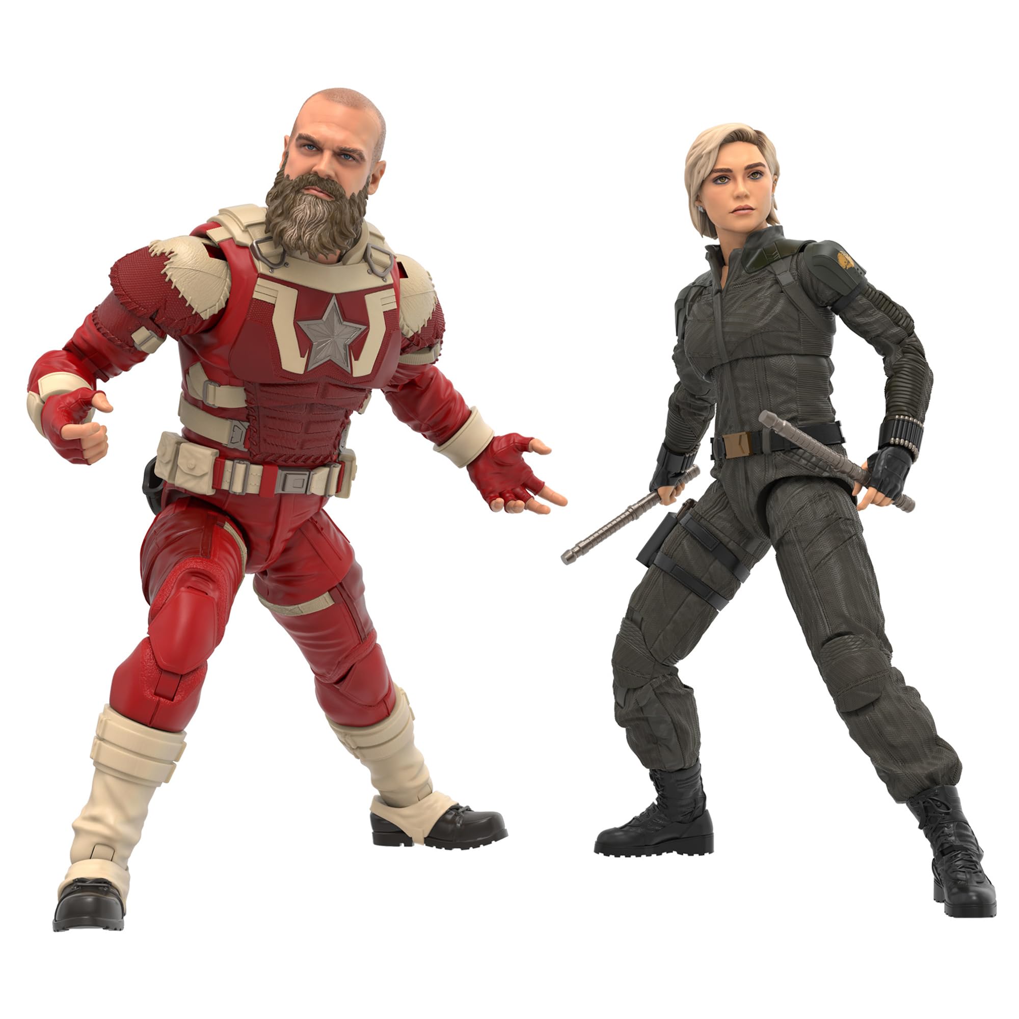 Marvel Legends Series Yelena Belova and Red Guardian Movie Collectible Action Figures 2-Pack Thunderbolts 6-Inch